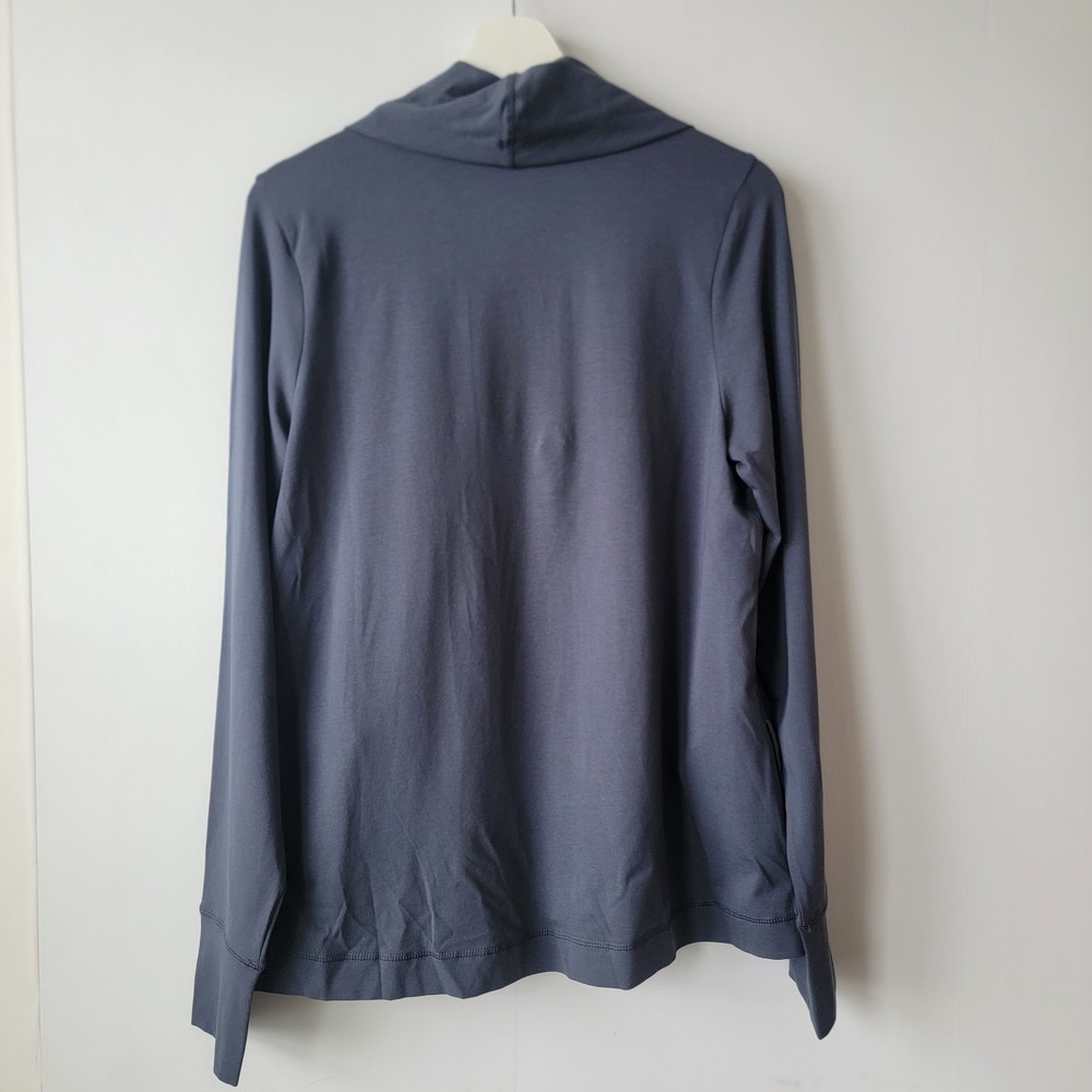 Pact women's Organic Luxe Essential Swing Cardigan size M Navy long sleeve - Picture 2 of 8